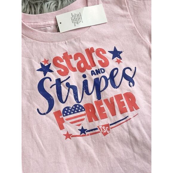 Tractor Supply Youth Pink Patriotic Stars And Stripes Forever TSC‎ 2T - Picture 2 of 2